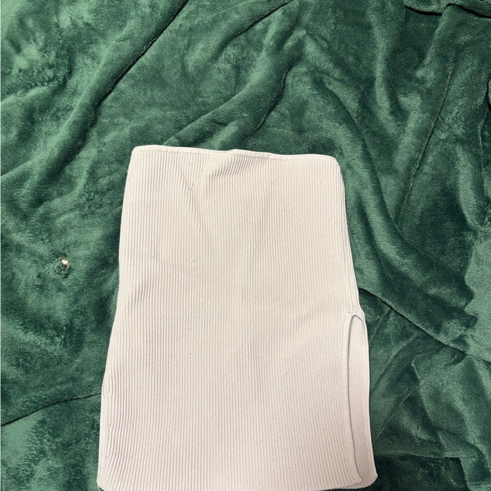 White Ribbed Top